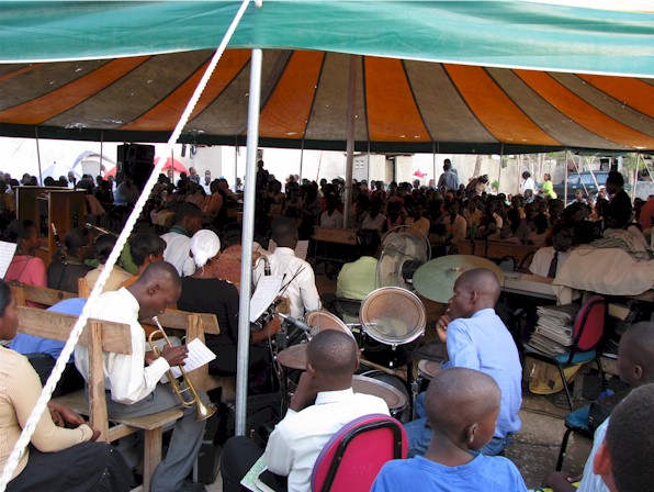 Pastor Lyonel's "Camp of God" near St. Mark