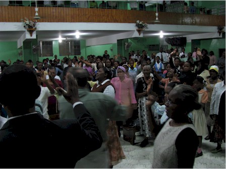 Worship Service at Delmas Church in Port-Au-Prince, Haiti